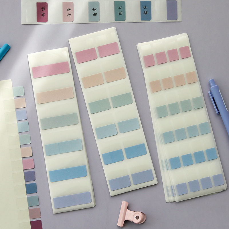 Label Index Stickers Writable Morandi Sticky Notes Small Strip Mark