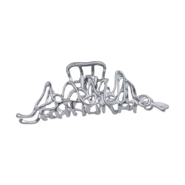 Personality Irregular Liquid Metal Hairpin Silver - Shop at LoveMi