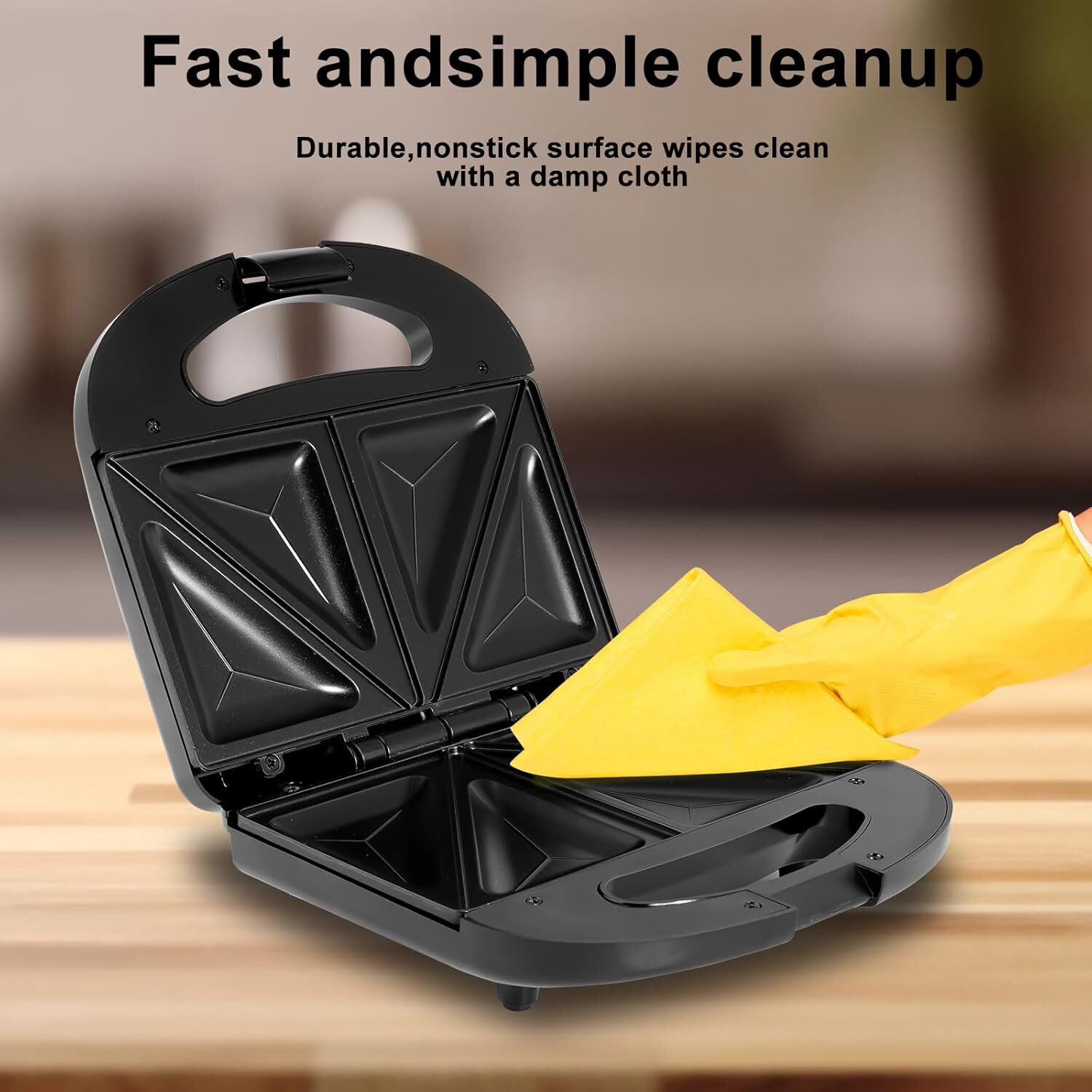 Toastie Maker 2 Slice Sandwich Toaster Non-Stick Machine Easy Clean 750W New — image 8