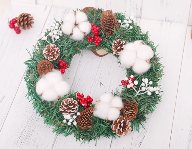 Modern Minimalist Christmas Wreaths For Front Door 11.81in PVC Outdoor Decor, Perfect Winter Wreaths For Holiday Door Hanging And Festive Scene D... Green - Shop at LoveMi
