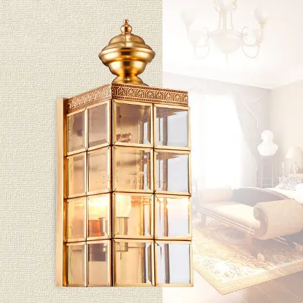 Balcony Courtyard Pavilion Full Copper Led Wall