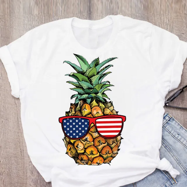Letter Watermelon Simple Print Short sleeved Top I - Shop at LoveMi