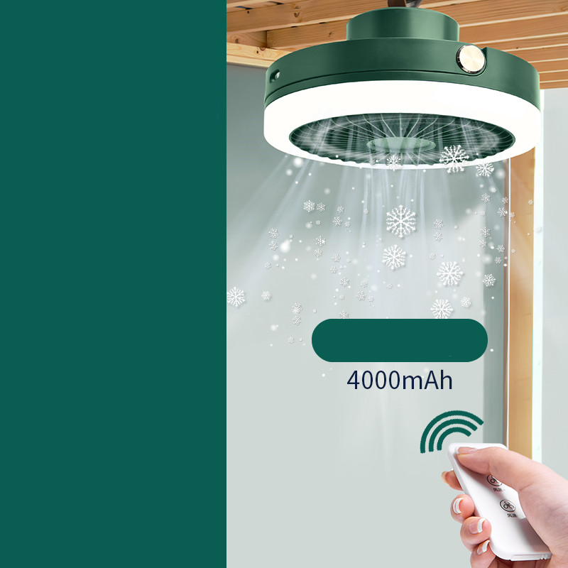 Outdoor Camping Remote Control Small Fan With Light