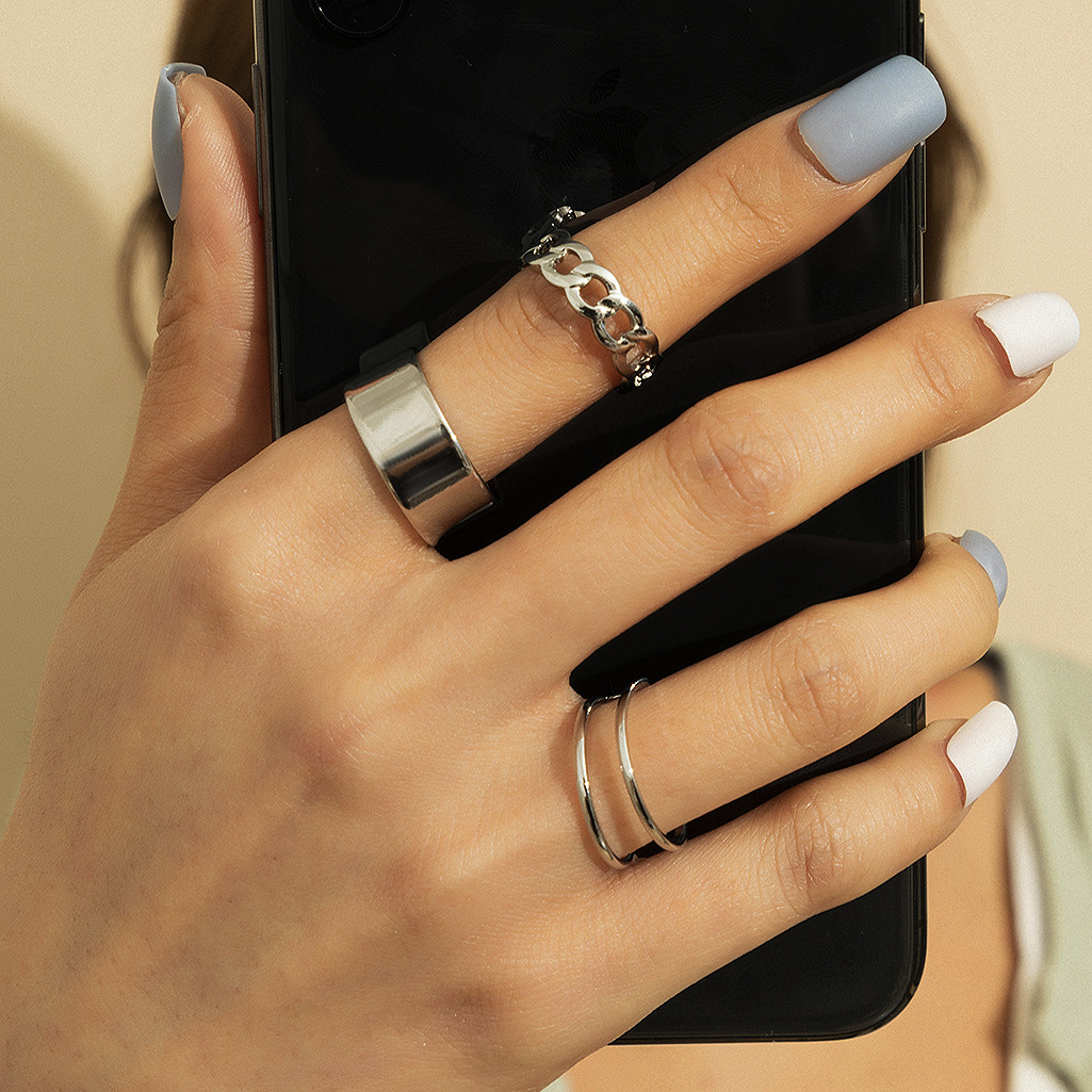 Simple Ring C-shaped Set Joint Ring