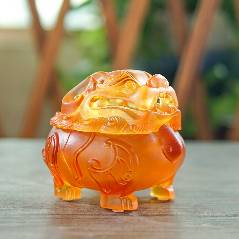 Title 2, Bruciatore di incenso Glaze Lion, ornamento da ...