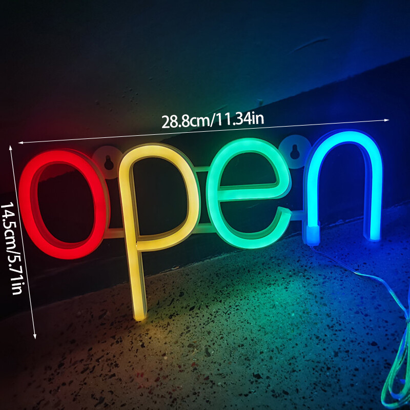 Large Bright LED OPEN WELCOME Shop Sign Neon Hang Display