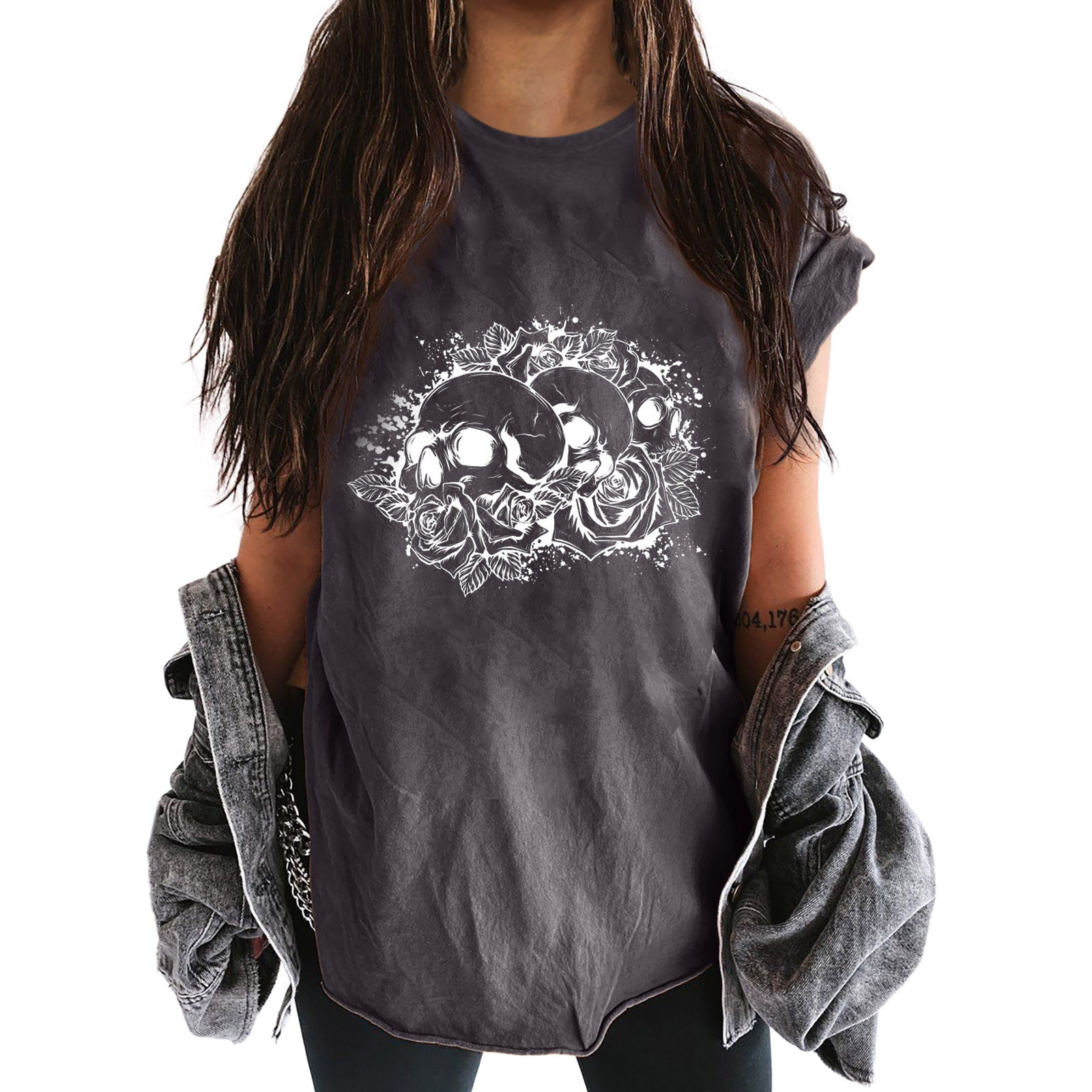 Women's Casual Fashion Printed Crew Neck T-Shirt