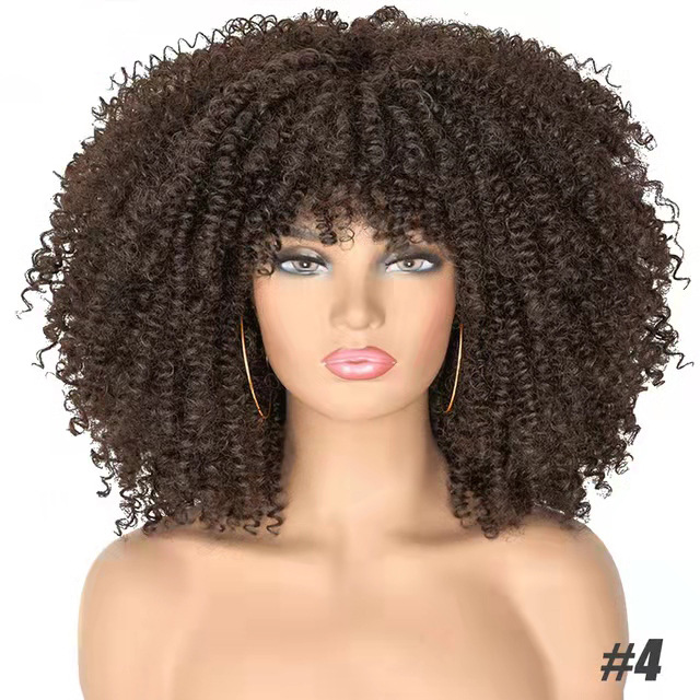 African Small Curly Hair Afro Wig Headgear K - Shop at LoveMi