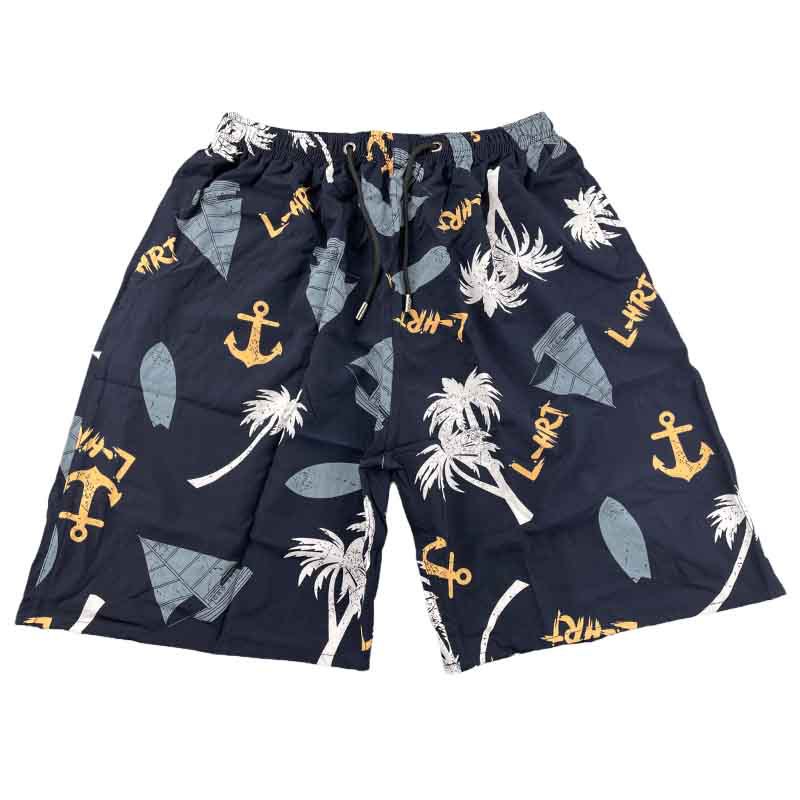 Title 4, Printed Board Shorts Drawstring Casual Pants Su...