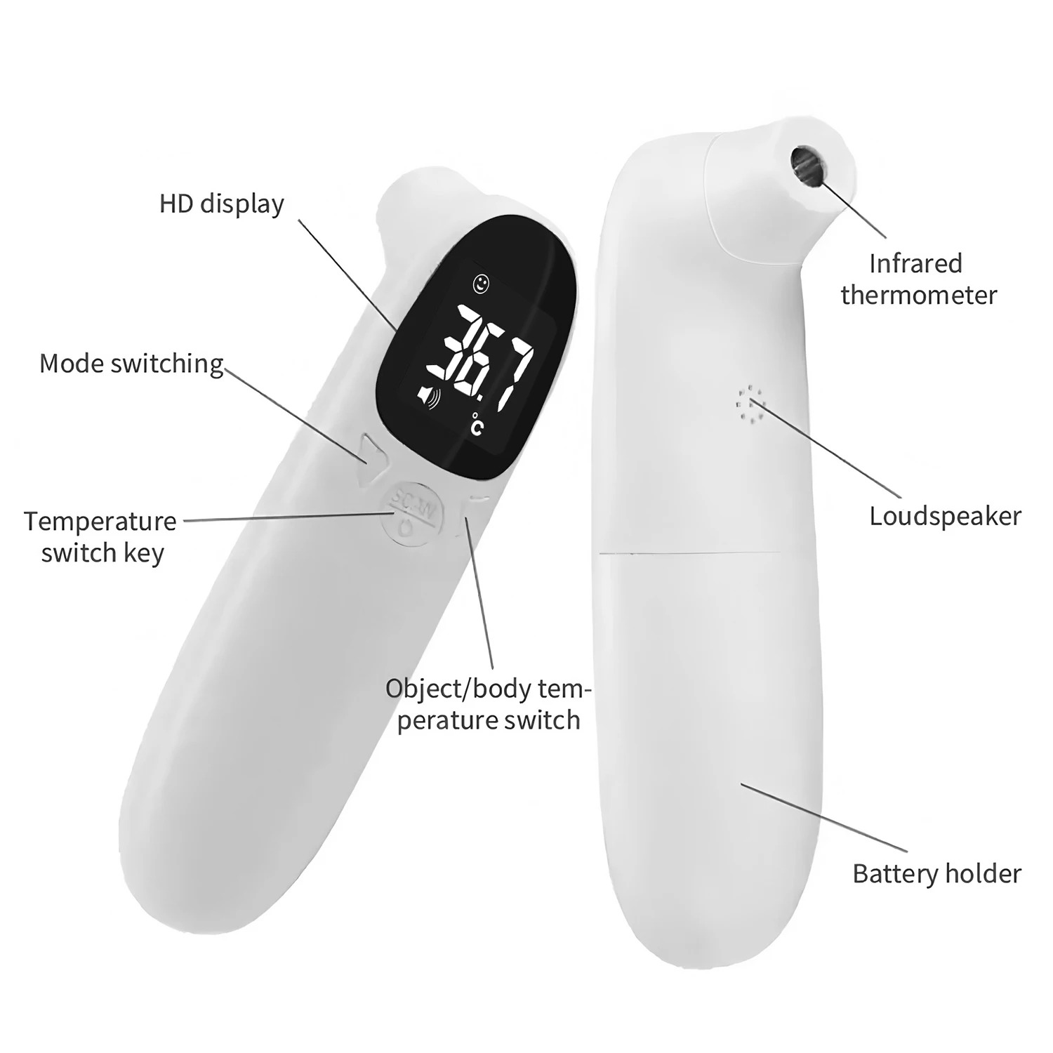 Medical Body Thermometer Multi Function Temperature Meter Home Non-contact For Child  Fever Measure Tool Ear Thermograph