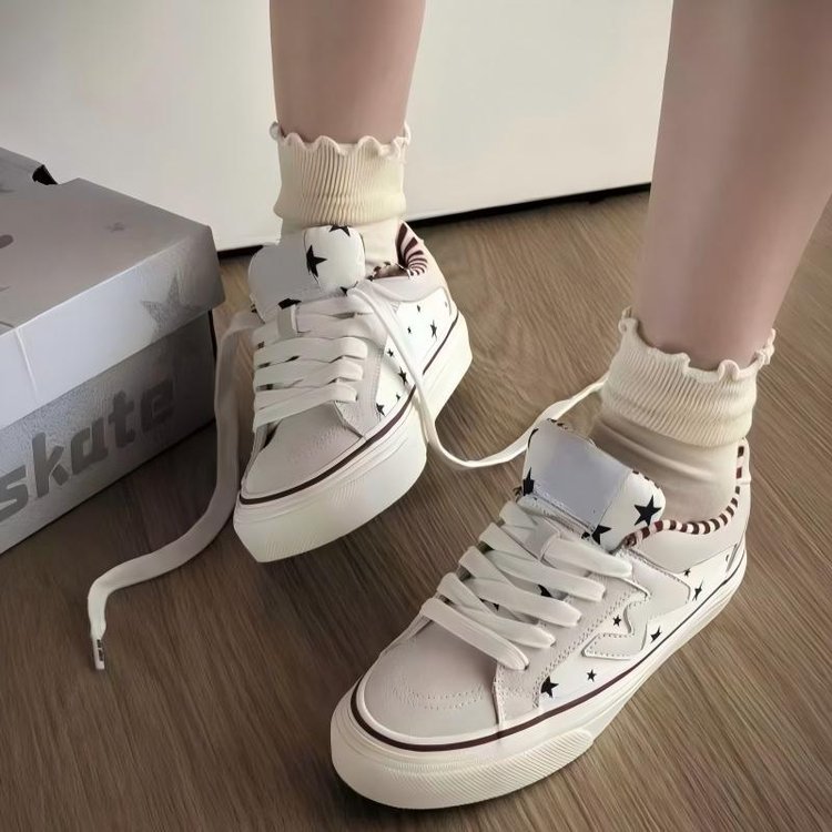 Unisex Korean Original Star Skate Shoes, 2026 New Autumn Summer Niche Color Block Breathable Trendy Sneakers