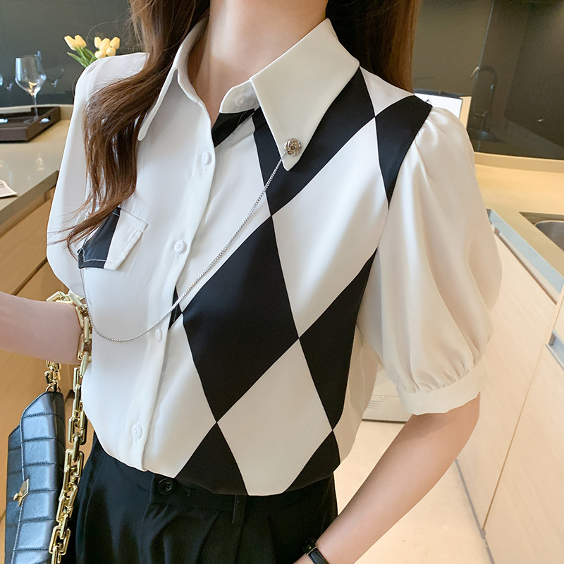 Title 4, Summer New Style Printed Short-Sleeved Chiffon ...