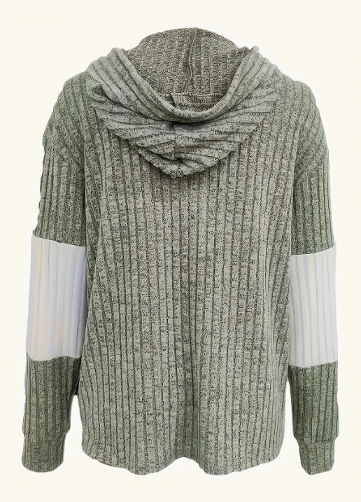 Color Block Zip-up Hoodie Jacket