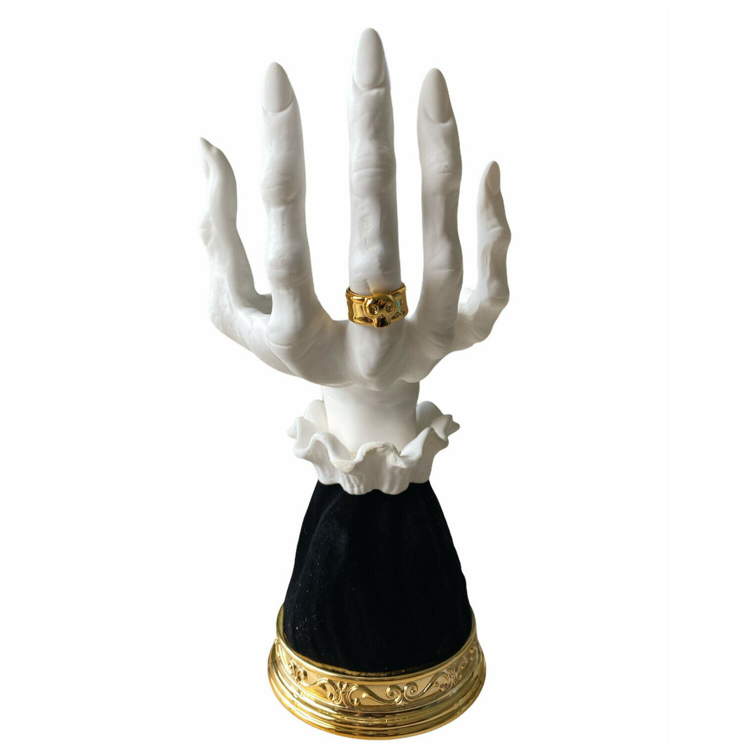 Halloween Horror Witch Hand Seat Single Wick Candlestick — Palm candle holder — image 1 of 11