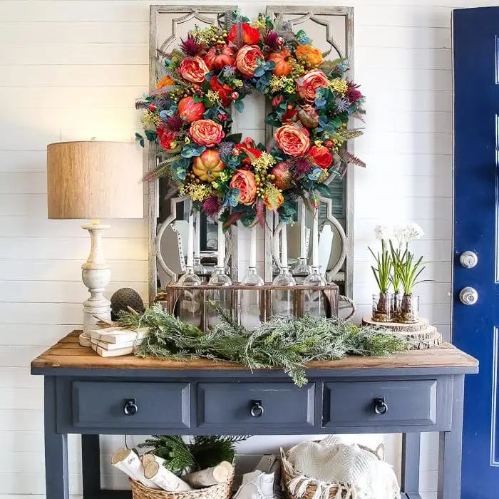 New Autumn Peony Halloween Pumpkin Wreath Home Decor - 30X30Cm