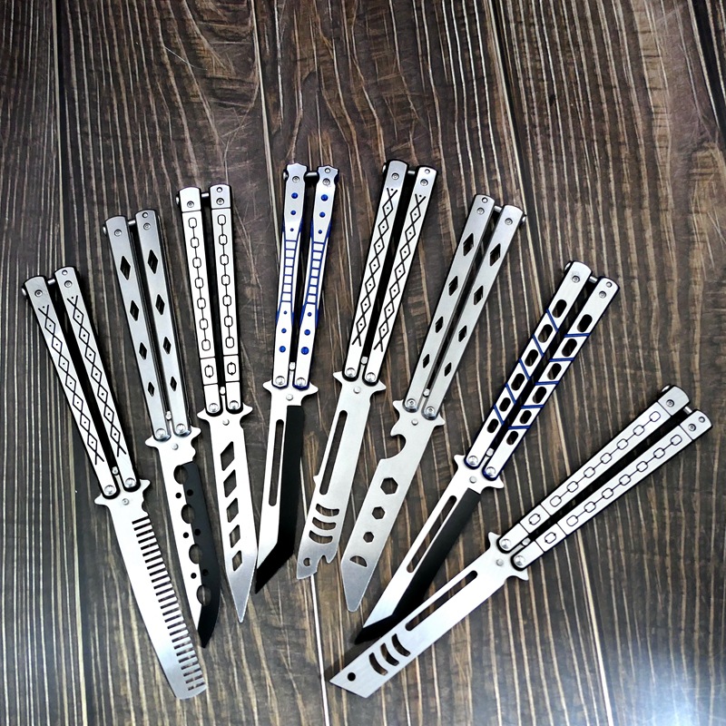 Title 6, Professional Butterfly Folding Knife Without Bl...