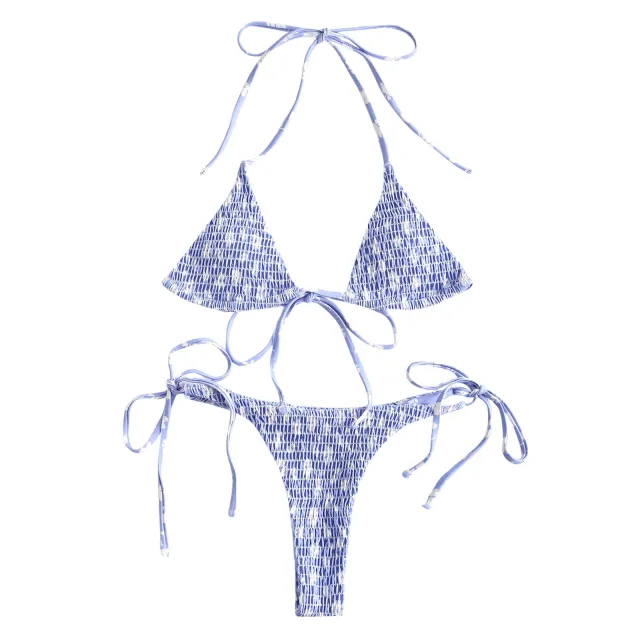 European And American Ladies Split Print Bikini Swimsuit 5Style S - Shop at LoveMi