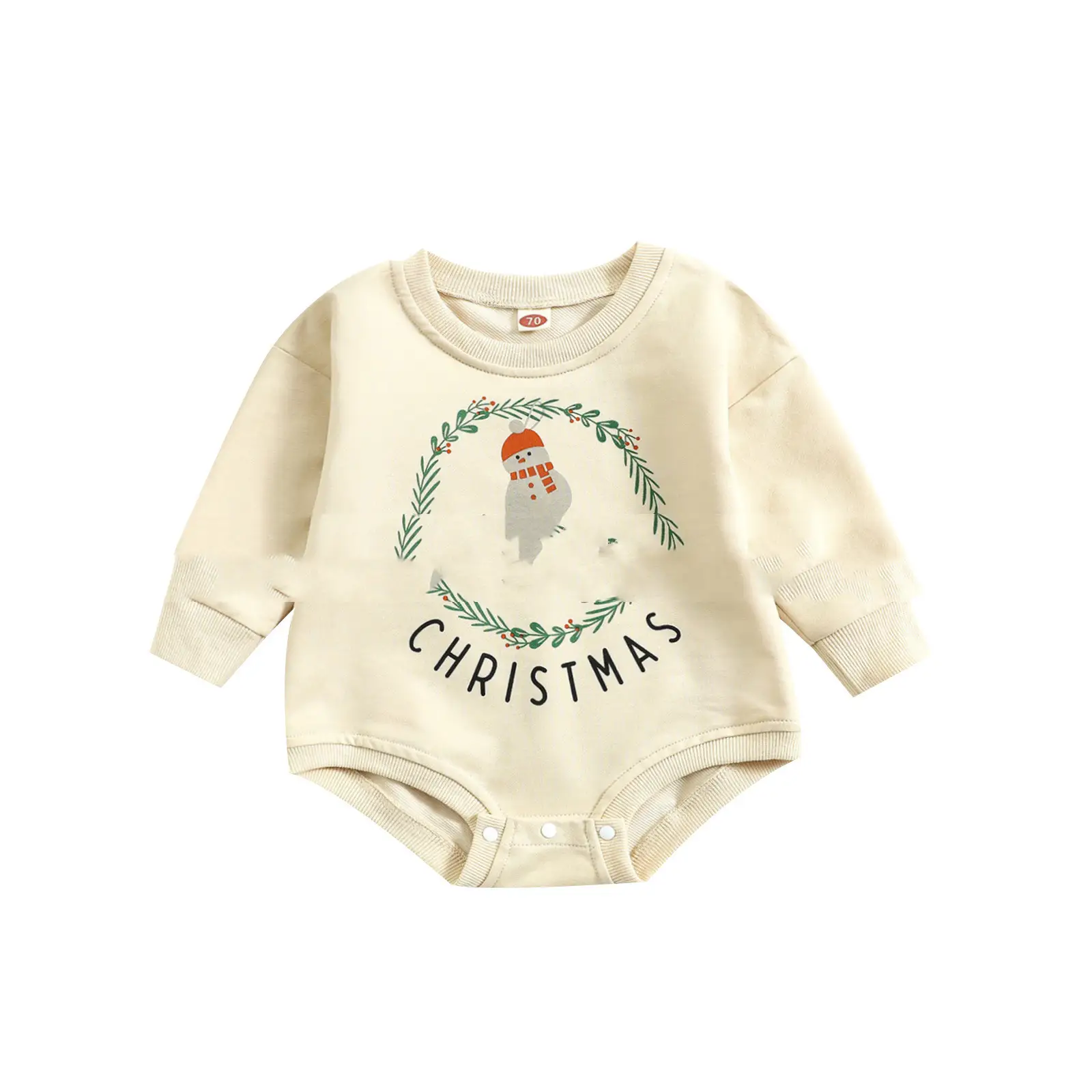 Boys And Girls Baby Christmas Letter Triangle Rompers