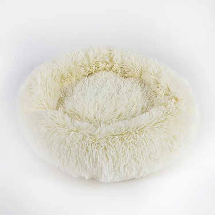 Plush Round Dog Bed Warm Winter Mat