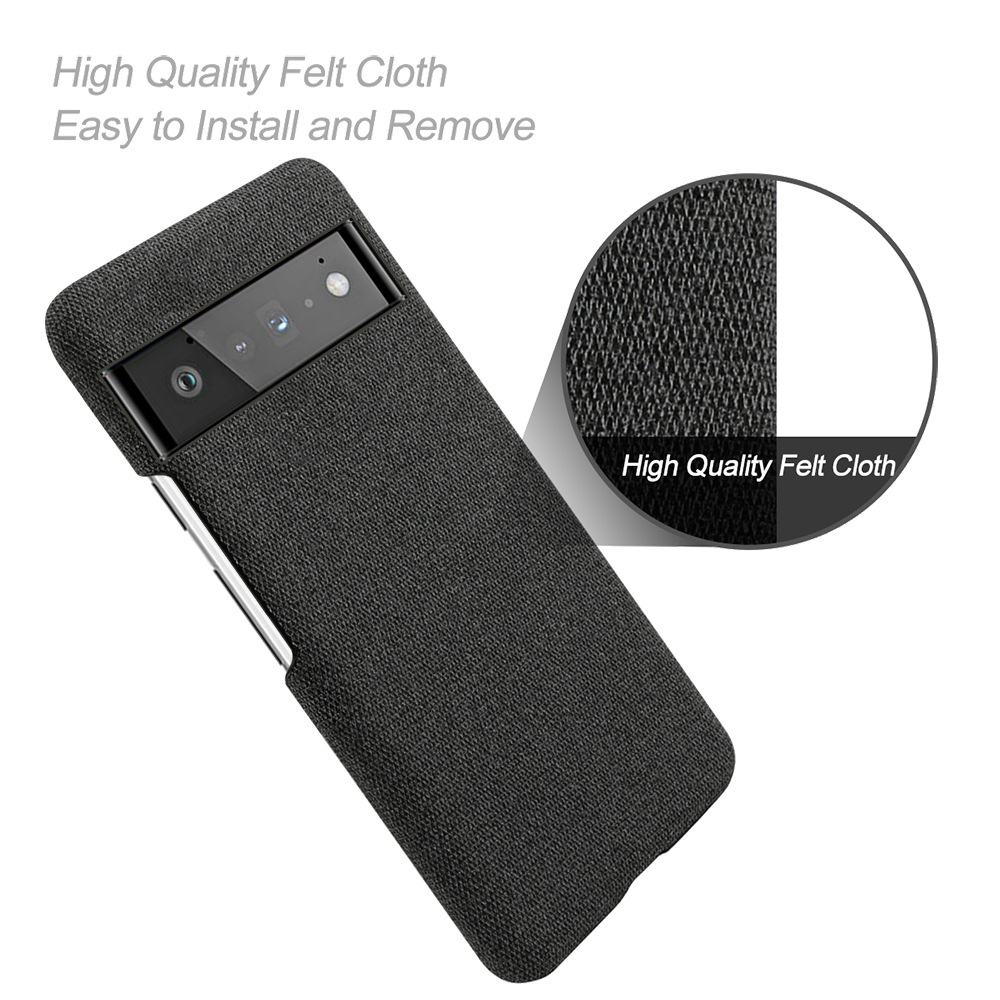 Beschermend telefoonhoesje met stoffen patroon – zwart – Google 5
