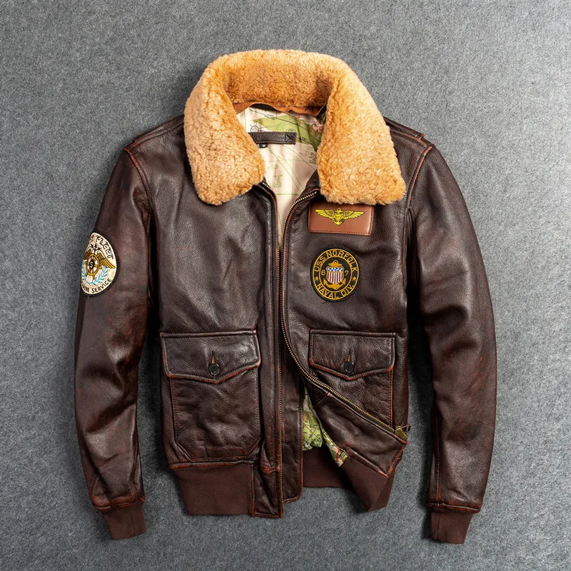 Men's Genuine Leather G1 First Layer Motorcycle