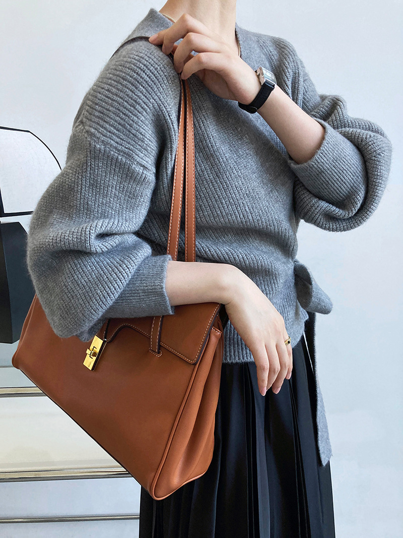 Knitted Cardigan Women's V-neck Short Long-sleeved Shirt