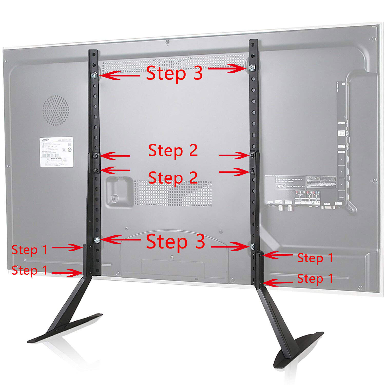 27 -65 Universal Table Top TV Stand Base LCD LED Vesa Pedestal Mount Bracket UK — image 4