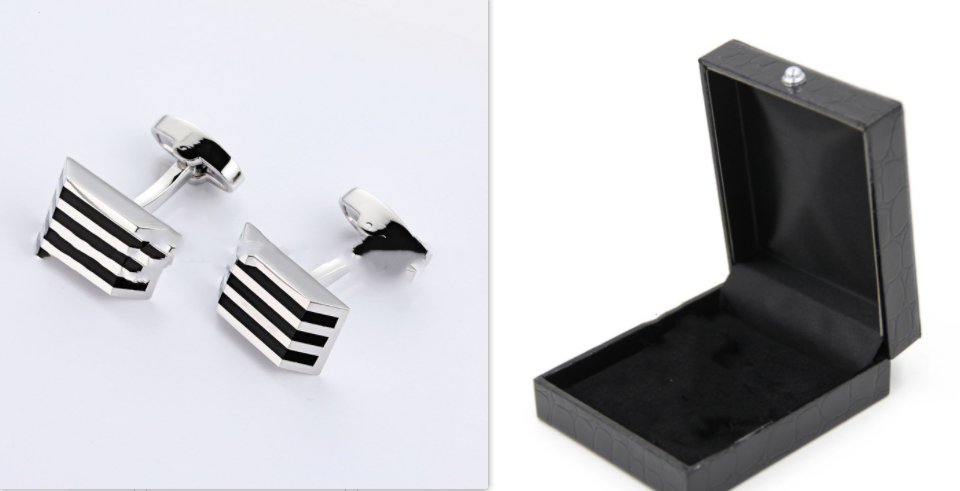 Black Opal Cufflinks, picture 3 of 3
