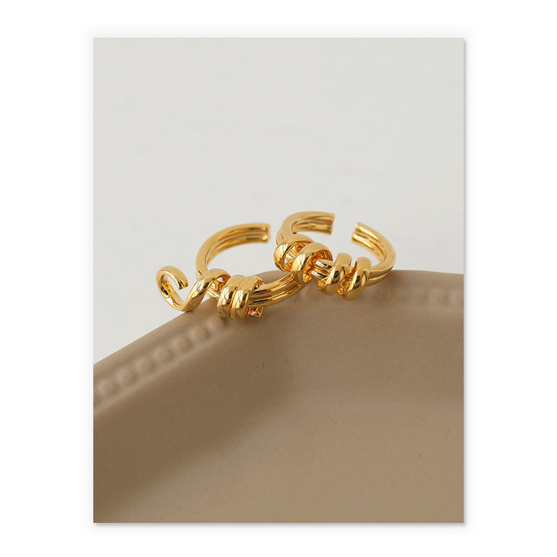High Color Retention Vacuum Plating Real Gold Minimalist Style