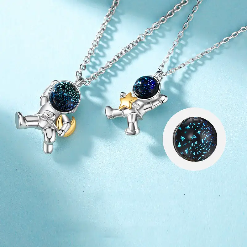 Astronaut Couple Necklace A Pair Of Students Korean Style Trend Personality