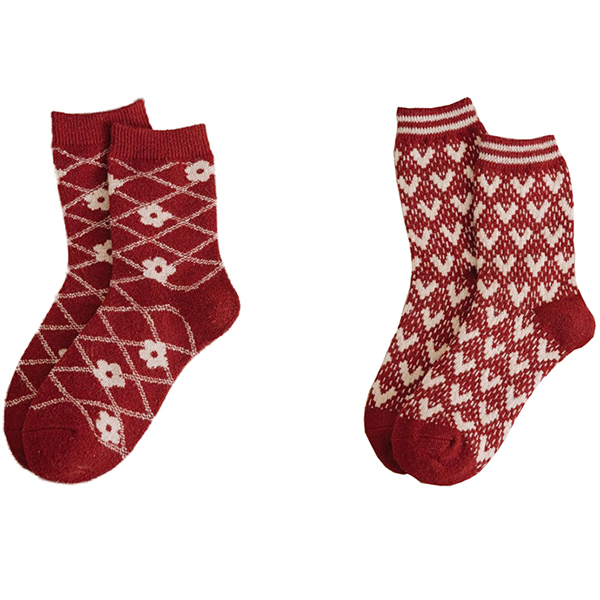 Printing Keep Warm Winter Women Socks 2Pairs Of Set B - Shop at LoveMi