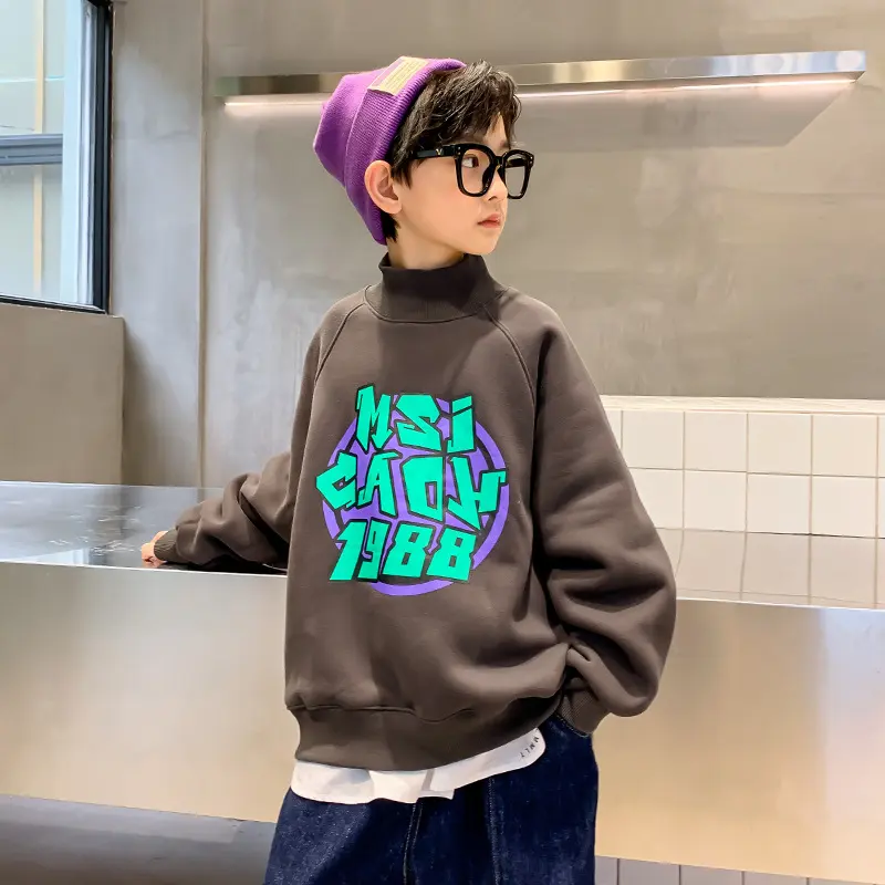 Boys Plus Fleece Sweater Autumn and Winter Clothes