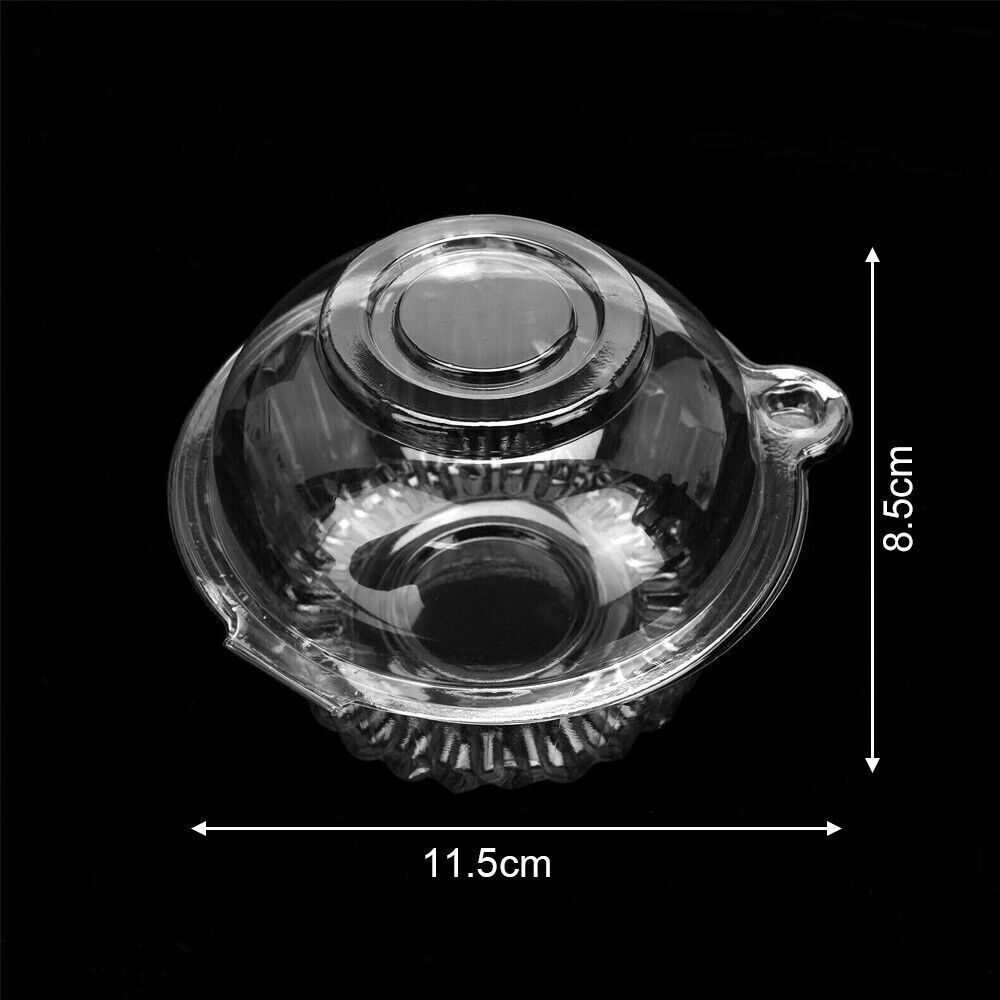NEW 1 0 0 Single Cupcake Boxes Clear Muffin Holder Cases Domes Cups Pods — image 6
