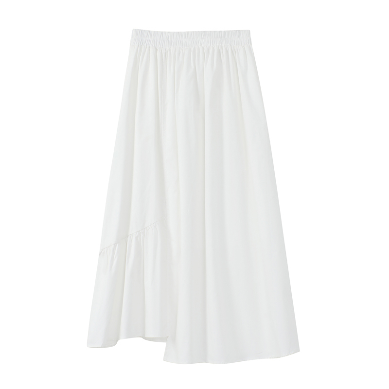Summer High-waist Design Feels Thin A-line Mid-length Skirt
