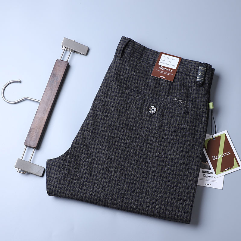 Loose Straight Business Plaid Trousers Are Trendy And Fashionable