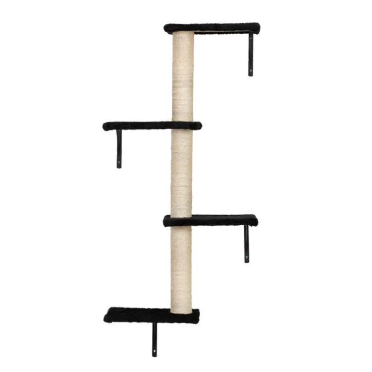5 Pcs Wall Mounted Cat Climber Set  Floating Cat Shelves And Perches  Cat Activity Tree With Scratching Posts  Modern Cat Furniture