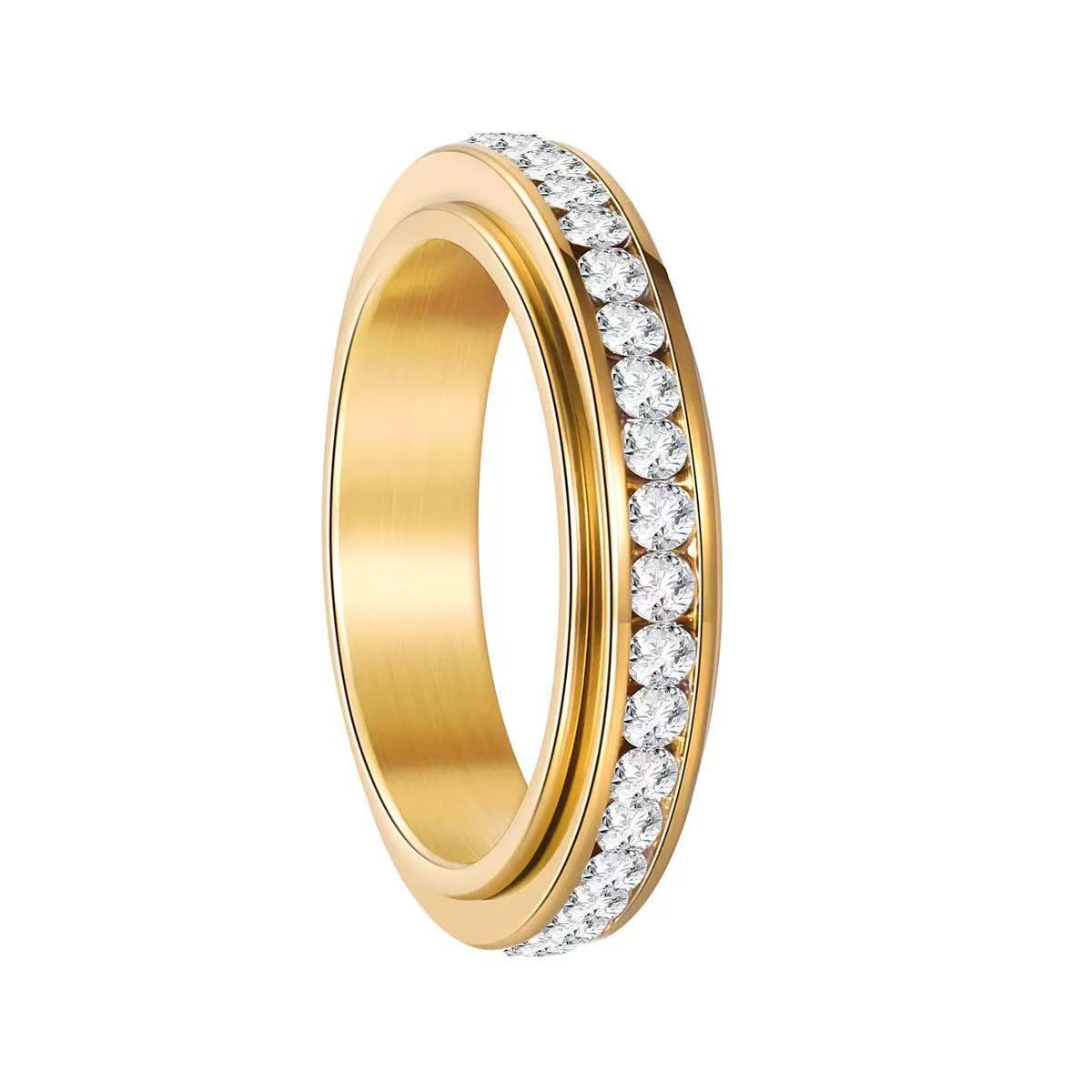 4MM Stainless Steel Geometric Band Ring For Couples from KSLY