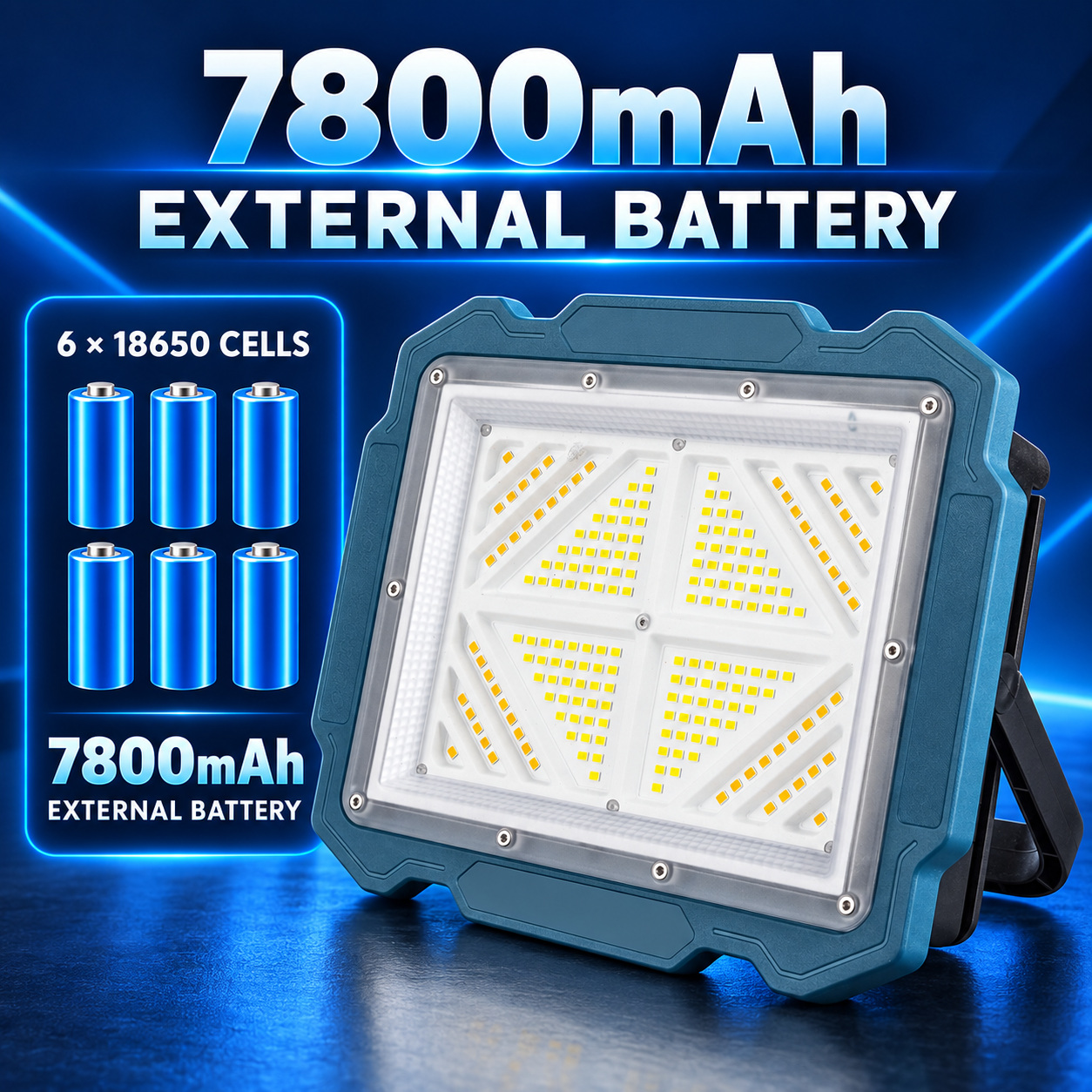 Solar Floodlight with 7,800 mAh Power Bank