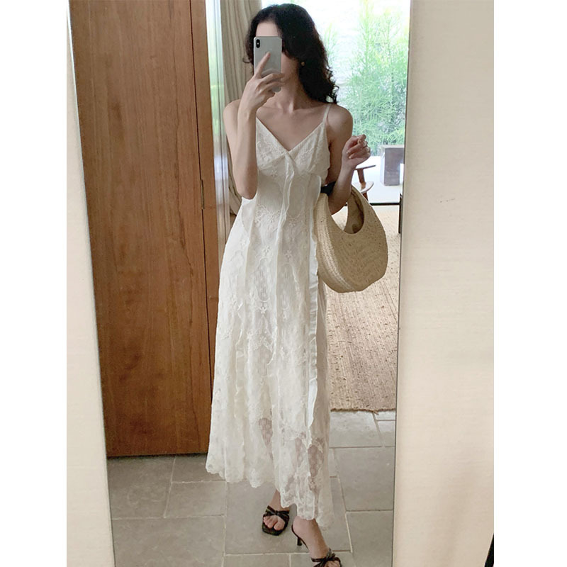 Lace Strap Ruffle Dress, picture 2 of 7