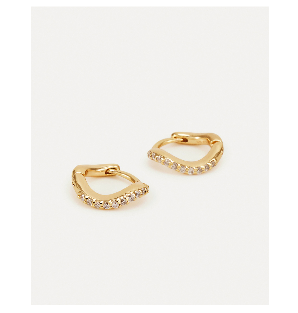 Title 1, 18K Gold-plated Sterling Silver Earrings With A...