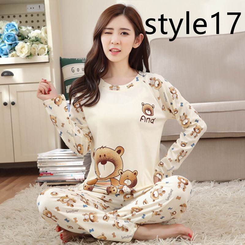 Title 20, Milk Silk Cartoon Long-sleeved Trousers Ladies ...