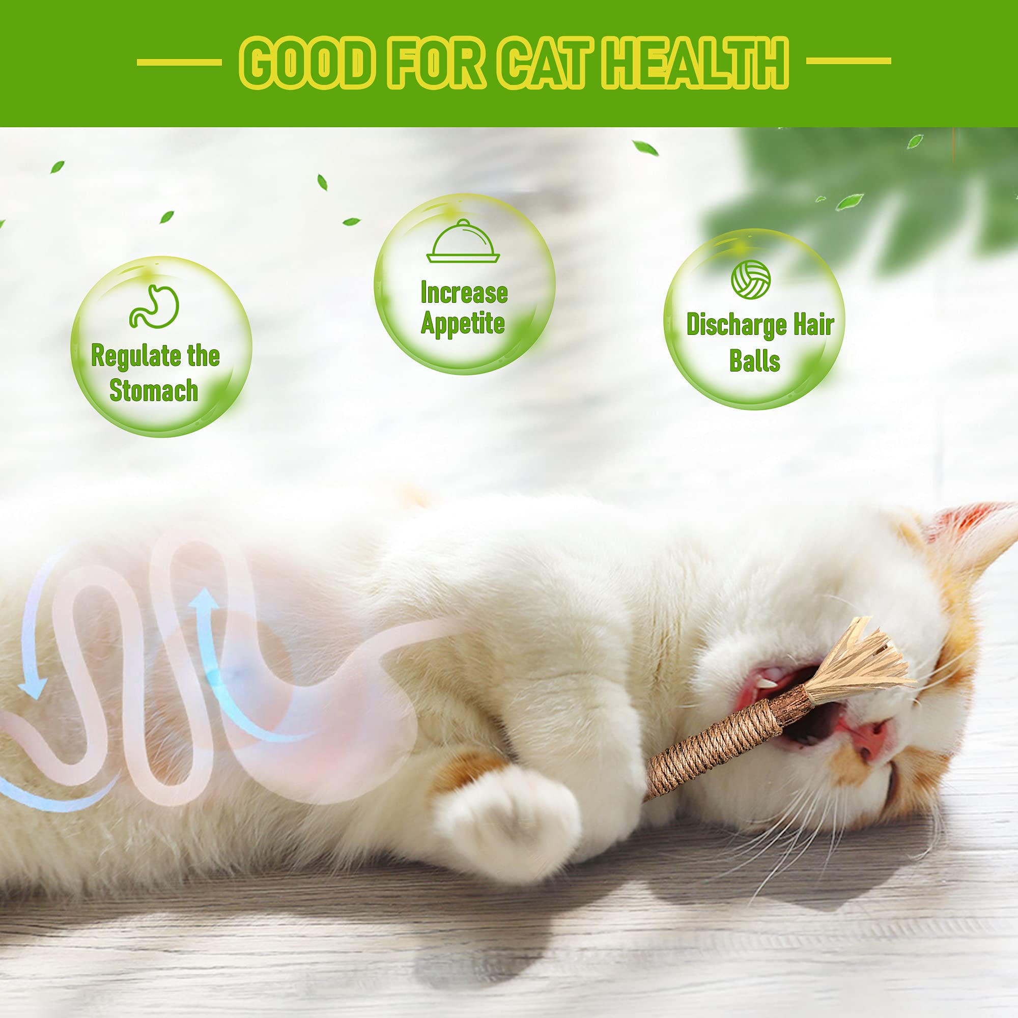 Juguetes masticables para gatos «Silvervine Sticks»: para gatos de interior, cuidado dental y limpieza de dientes; juguetes naturales para la dentición de gatitos y gatos que favorecen su salud; palitos masticables para gatos aptos para todas las razas de gatos con tendencia a masticar con fuerza.