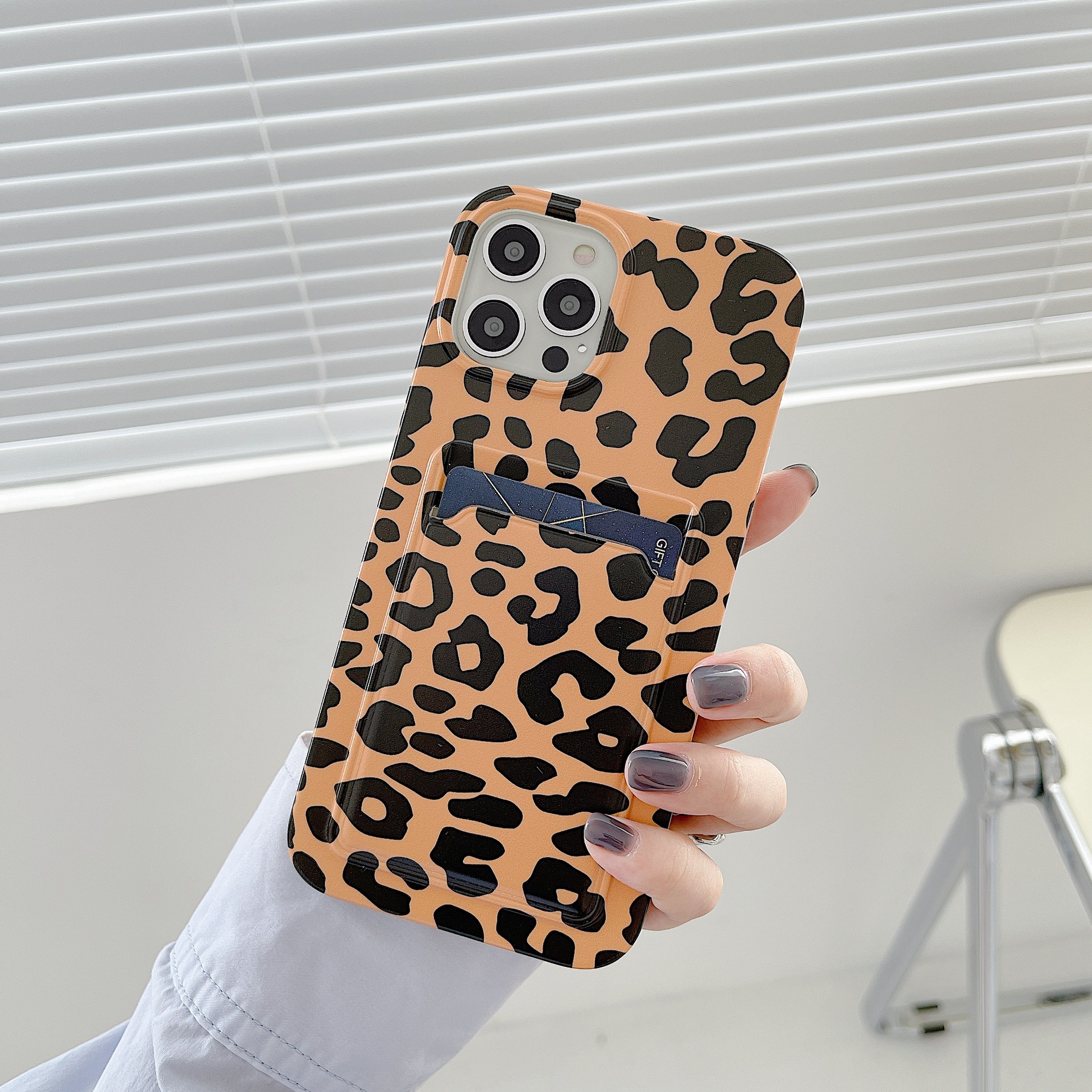 Brown black leopard print