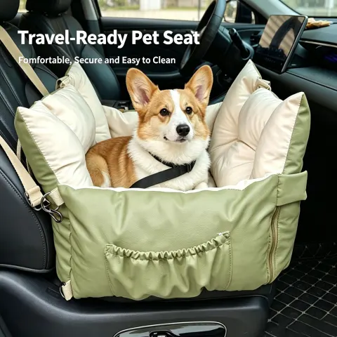 Waterproof Dog Car Seat Bed 2 in 1 Convertible