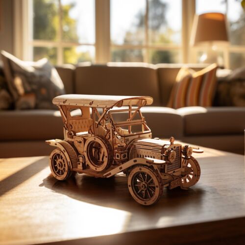 Vintage Car 3D Wooden Puzzle Model Kit. ROKR 3D Wooden Puzzle DIY Model Vintage Car MC801 Building Toys Gifts for Teens. Product Description: ROKR 3D Wooden Puzzle-Mechanical Car Model. Self Building Vehicle Kits-Brain Teaser Toys-Best Gift for Adults and