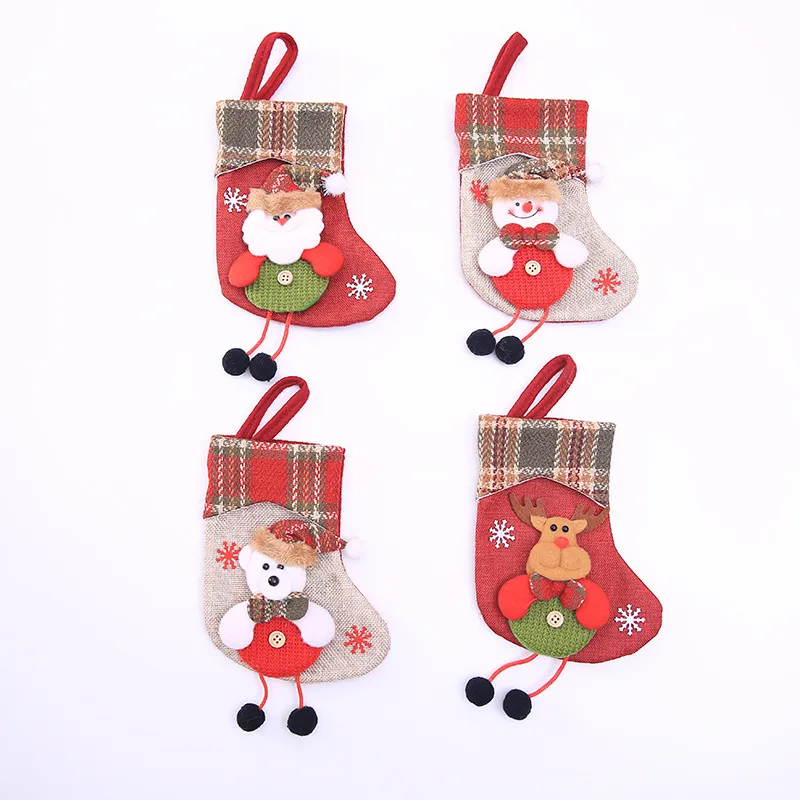 Christmas Decorations Christmas Stocking Pendant Christmas Stocking Gift Bag Hanging Piece – image 2