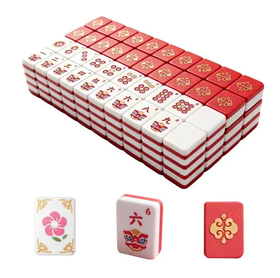 Floating American Mahjong Set, 3D Printed Red
