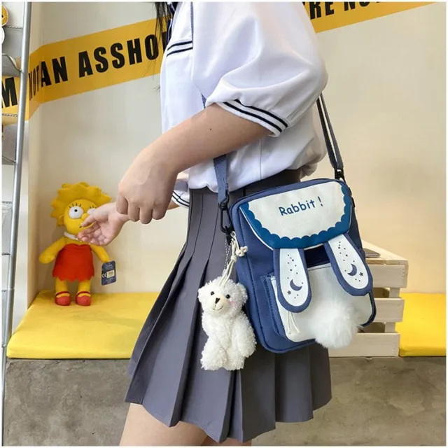 Personalized Soft Girl Student Magic Messenger Bag Blue - Shop at LoveMi