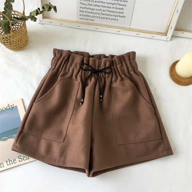 Women's High Waist Wide Leg A line Boots Shorts Milk Tea Color 3Xl - Shop at LoveMi