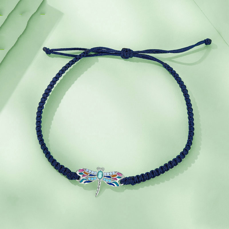 S925 Silver Dragonfly Fashion Handrope